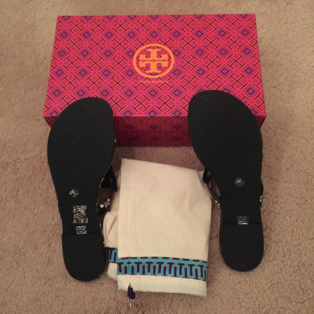 🎉 HP 🎉🆕 Tory Burch Miller Stamped Floral Sandal - Picture 7 of 10